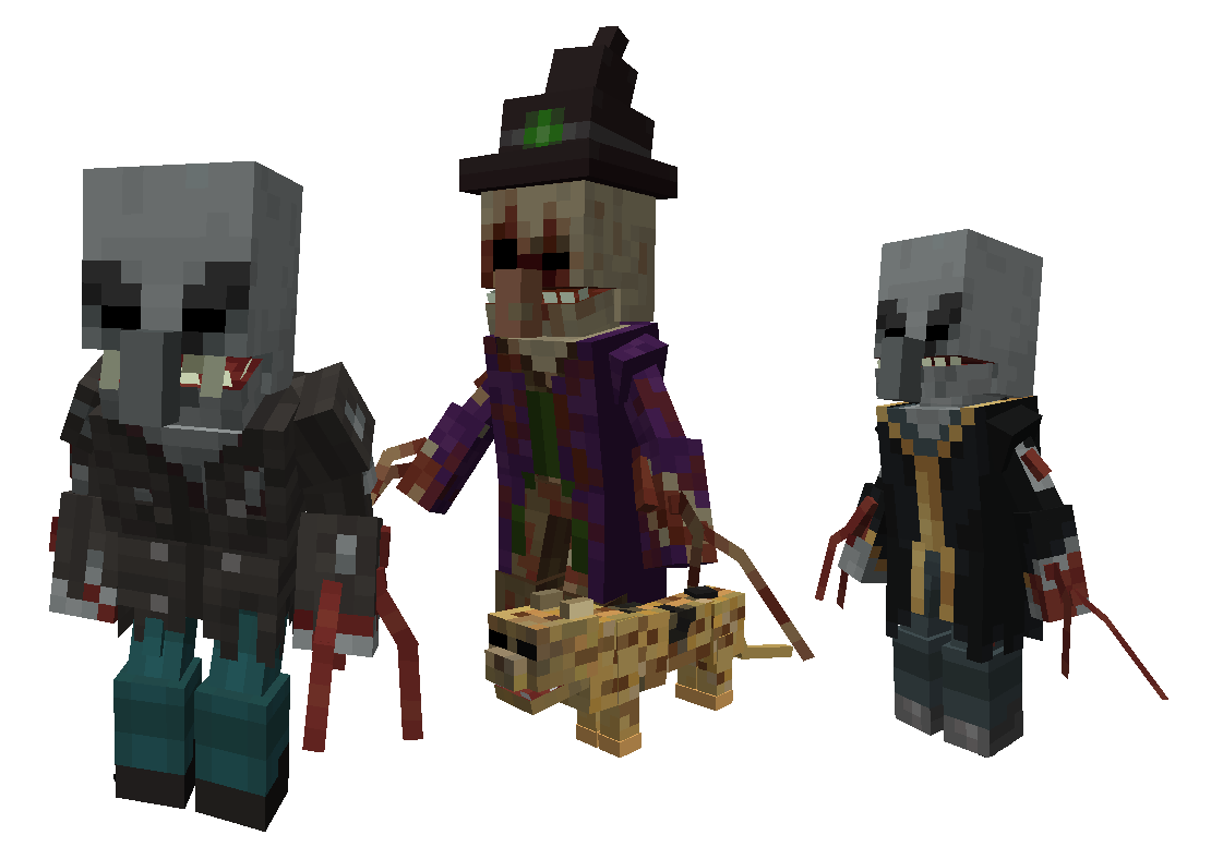 Ассимилированные поборник, ведьма, оцелот и заклинатель